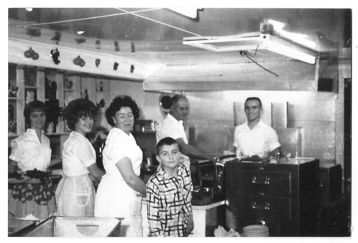 The family in the kitchen